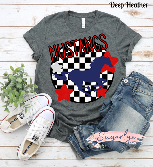 Middletown Mustangs -- Mustangs Checkerboard Circle