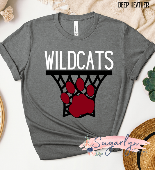 Wildcats Basketball - Net with Paw Print
