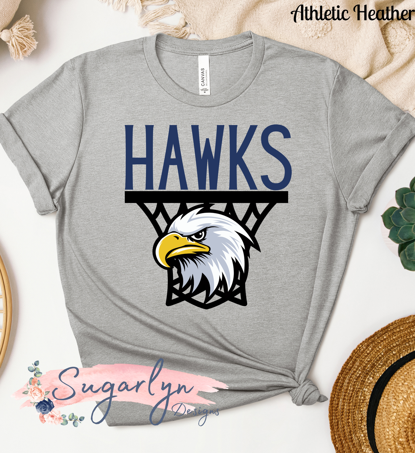 Skyline Hawks Basketball - Mascot & Net