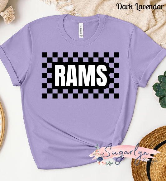 Strasburg Rams -- Rams Checkerboard Black
