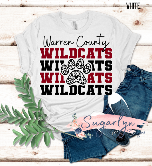 Wildcats  - Warren County Stacked