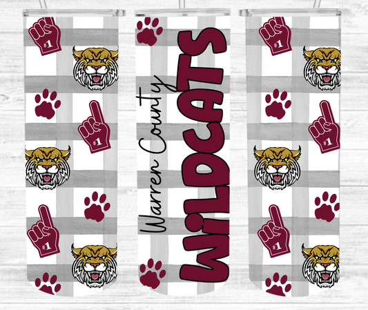 Warren County Wildcats 20 oz Tumbler