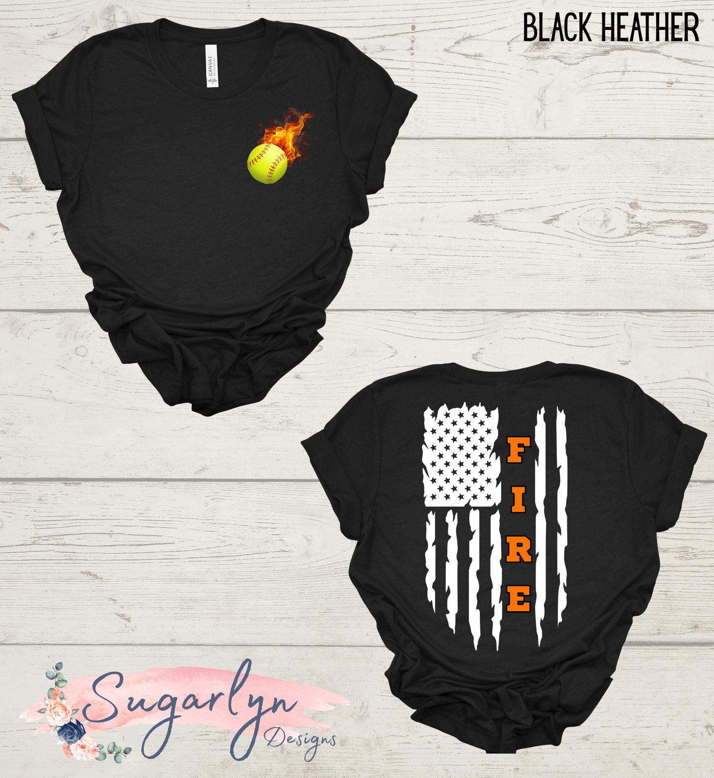 Front Royal Fire -- Fire Softball Distressed American Flag