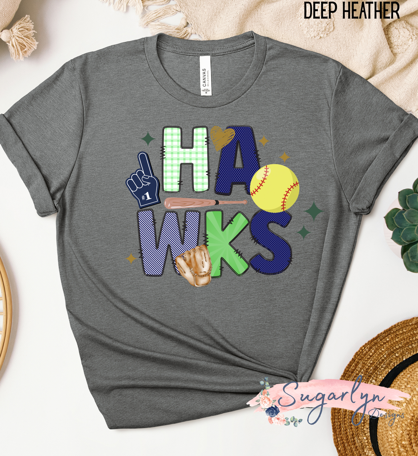 Skyline Hawks Softball -- Doodle Letters