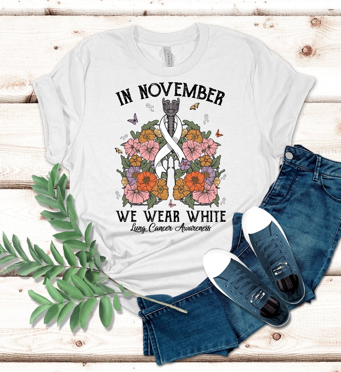 In November We Wear White Floral Lungs -- Lung Cancer