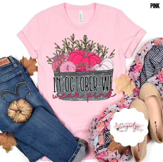 In October We Wear Pink Tin -- Breast Cancer