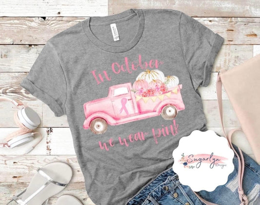 In October We Wear Pink Truck -- Breast Cancer