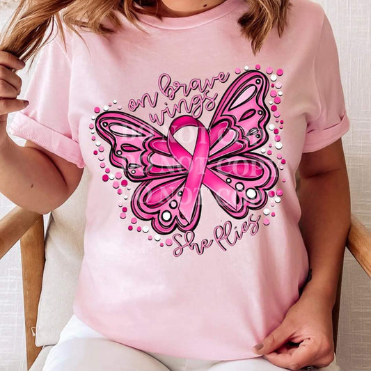 On Brave Wings She Flies -- Breast Cancer