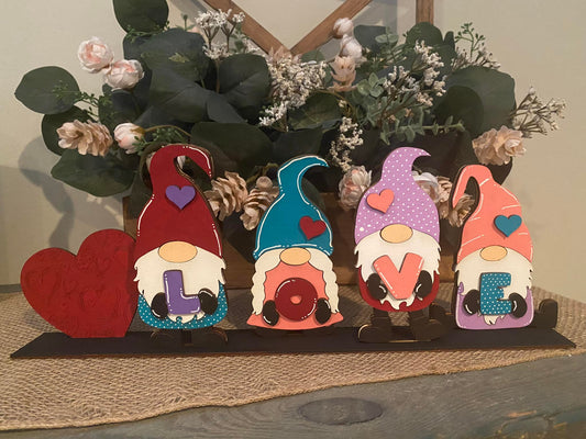 Valentine's & St. Patrick's Day Gnomes -- Wood Decor