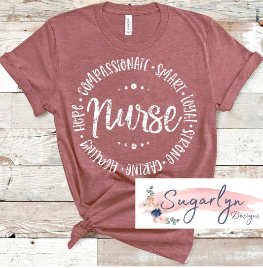 Nurse Circle Word Art