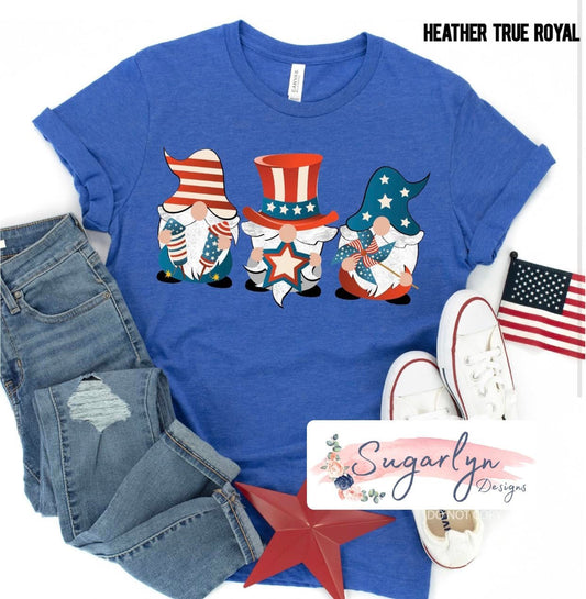 Red, White & Blue Gnome Trio