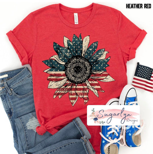 Red, White & Blue Sunflower