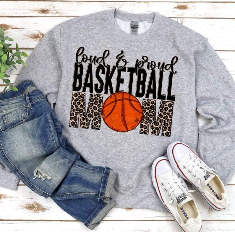 Loud & Proud Basketball Mom -- Leopard