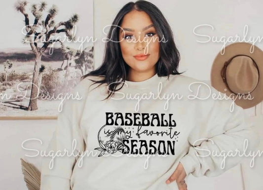 Baseball is my Favorite Season -- Black
