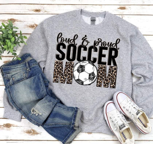 Loud & Proud Soccer Mom -- Leopard