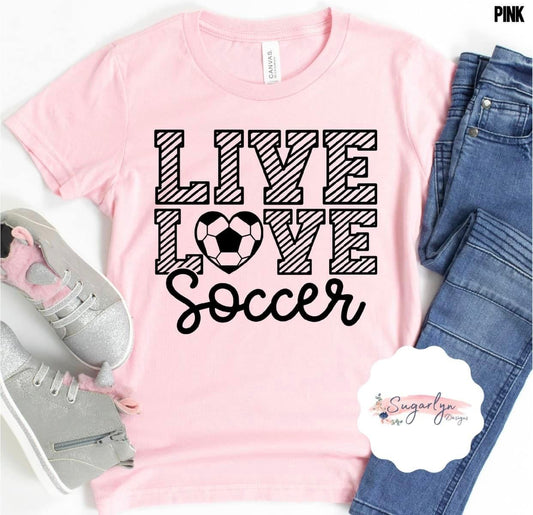 Live, Love, Soccer -- Black