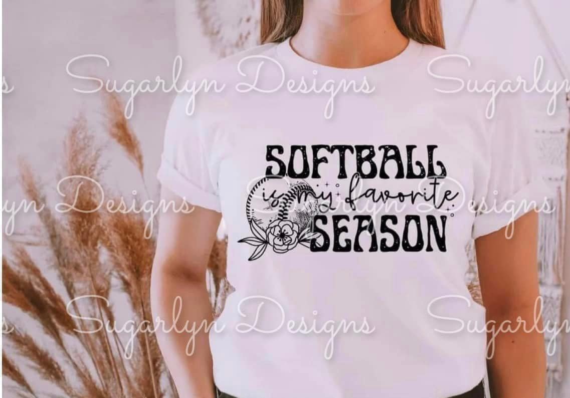 Softball is my Favorite Season -- Black