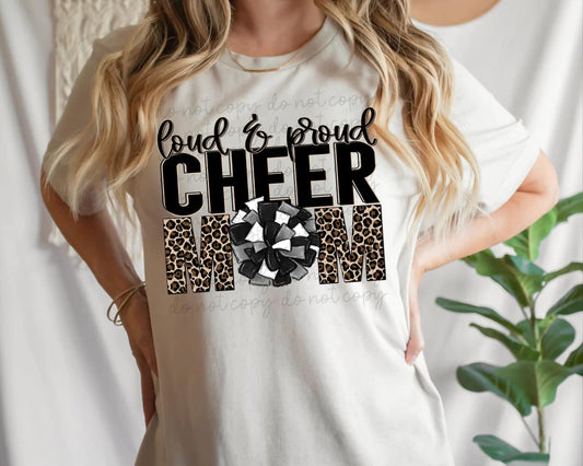 Loud & Proud Cheer Mom -- Leopard