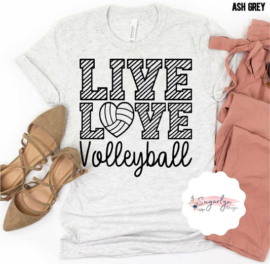 Live, Love, Volleyball -- Black