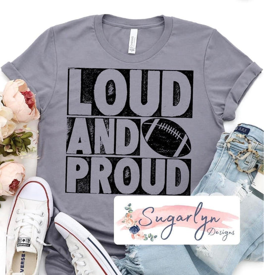 Loud & Proud Football -- Black