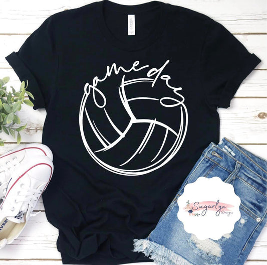 Game Day Volleyball -- White