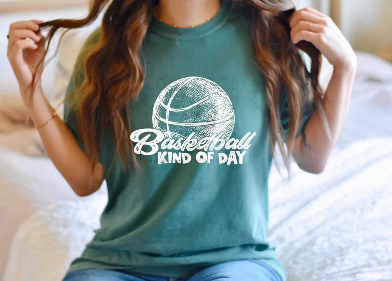 Basketball Kind of Day -- White
