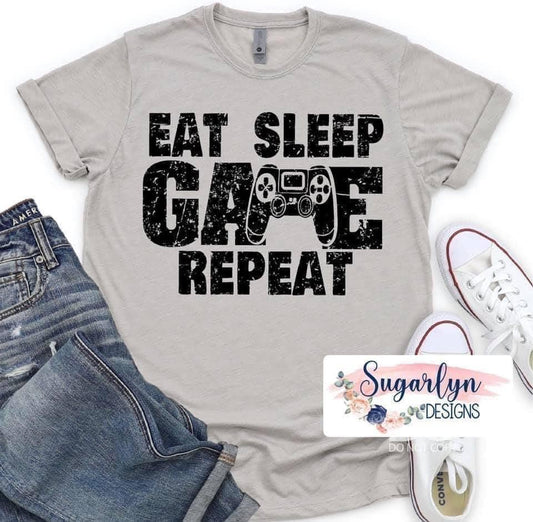 Eat, Sleep, Game, Repeat -- Black