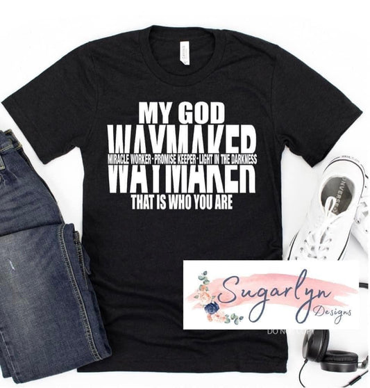 Waymaker Split Text -- White