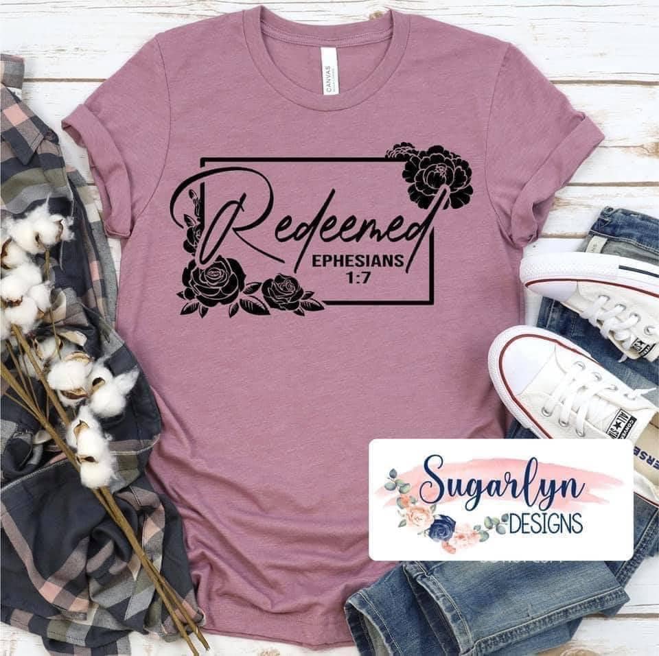Redeemed Floral -- Black