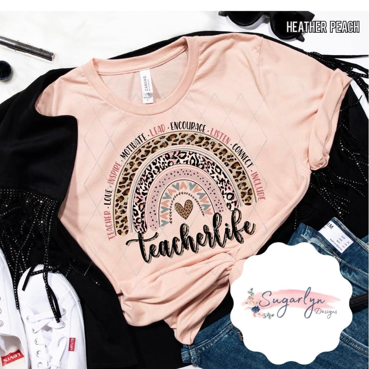 Teacher Life Boho Rainbow