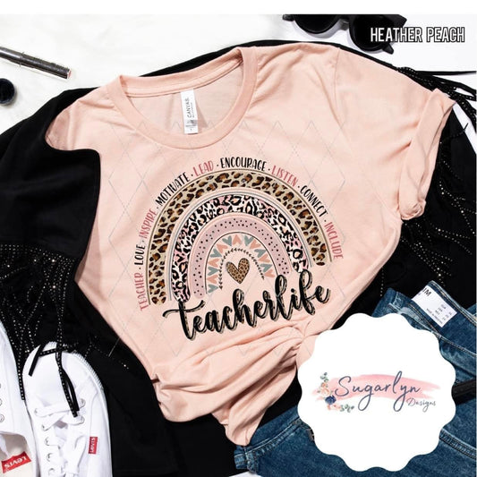 Teacher Life Boho Rainbow