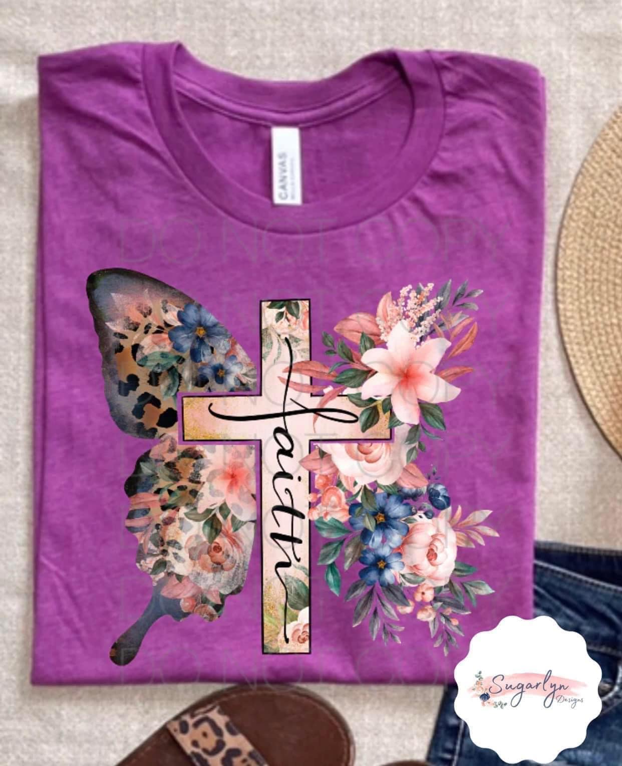 Faith Butterfly Floral