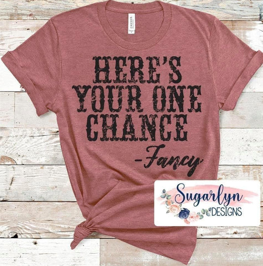 Here's One Chance Fancy -- Black