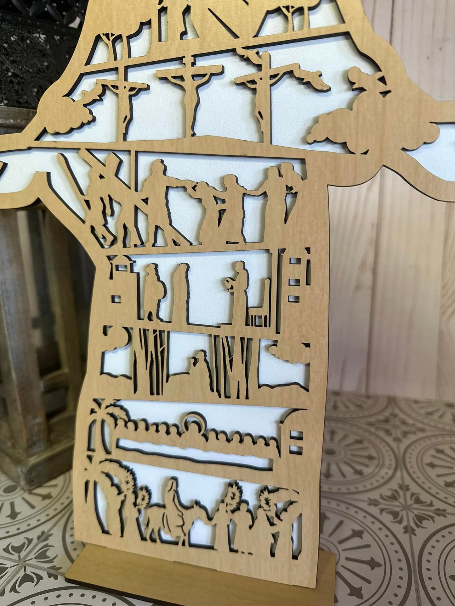 Easter Story with Jesus -- Wood Decor