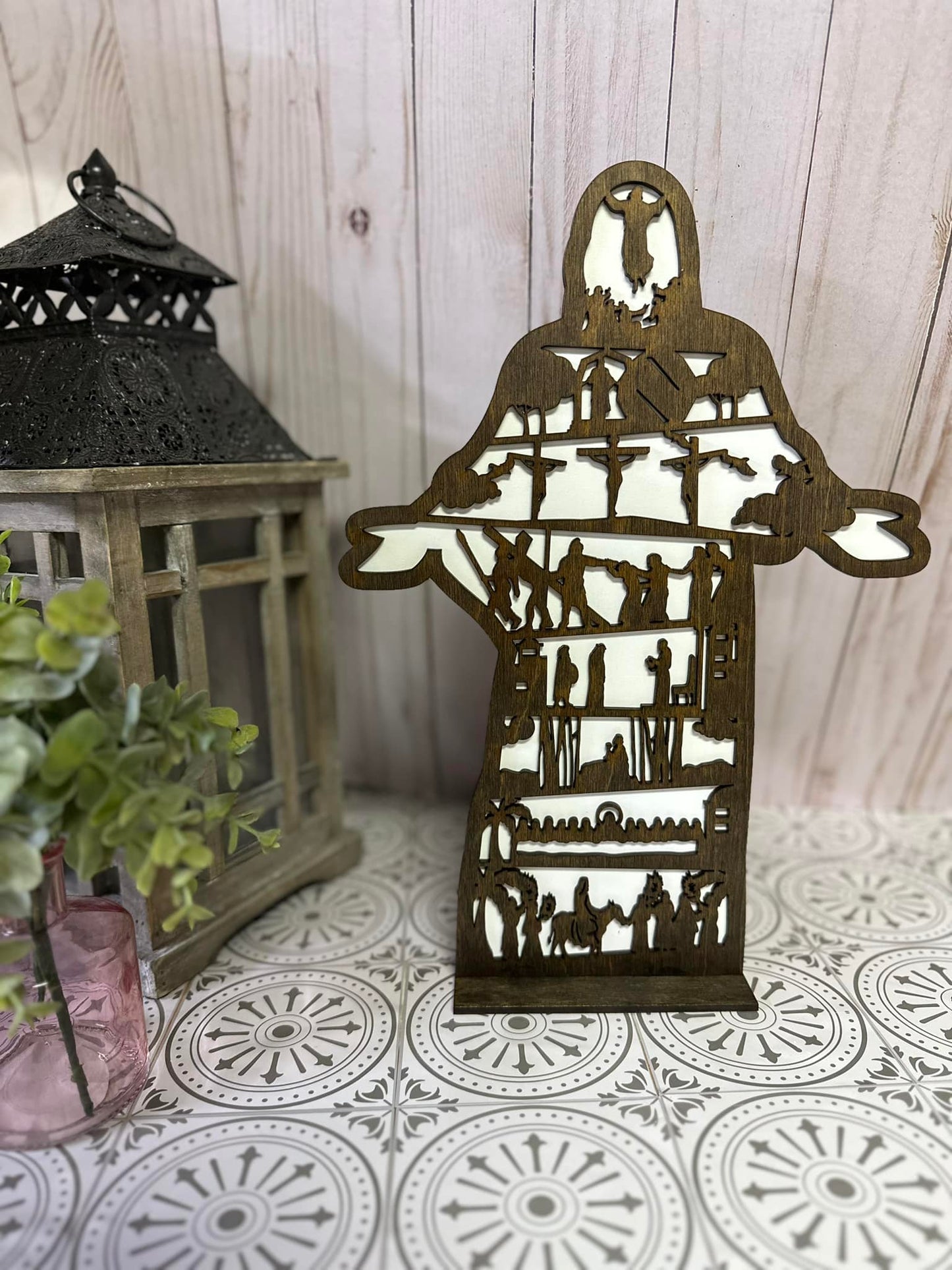 Easter Story with Jesus -- Wood Decor