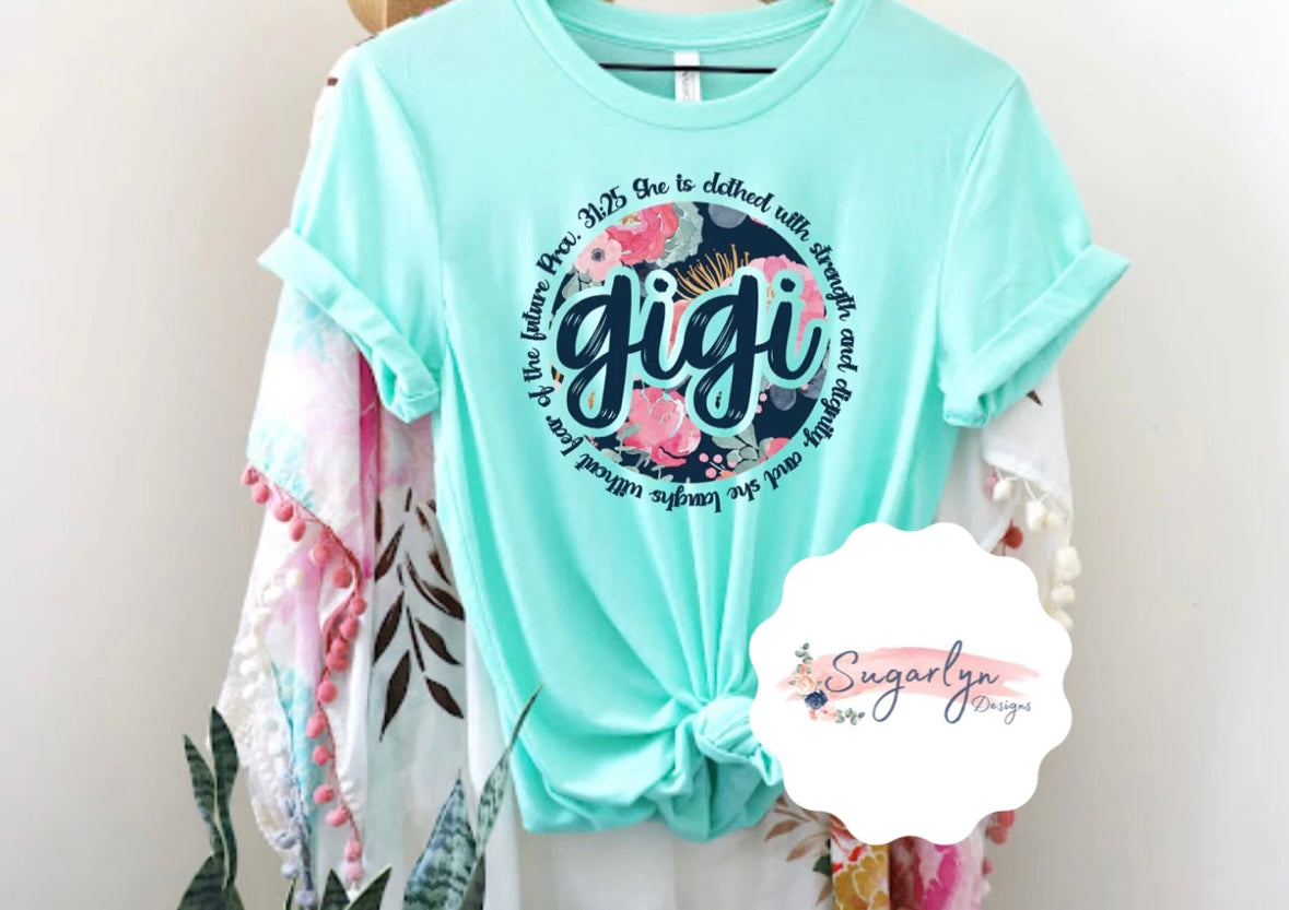 She Is Clothed Floral Circle -- GiGI