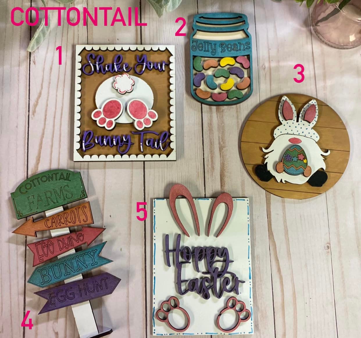 Cottontail Easter Tiered Tray Set