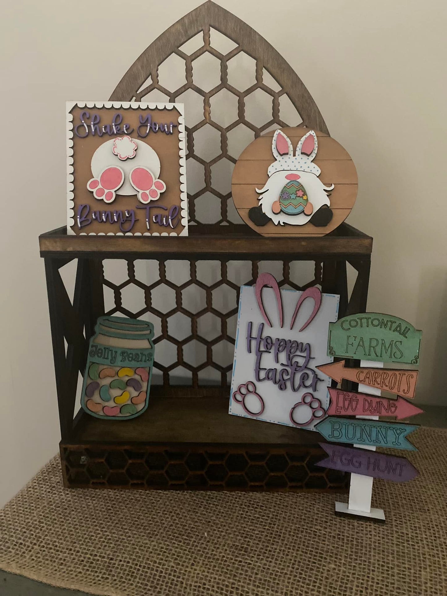 Cottontail Easter Tiered Tray Set