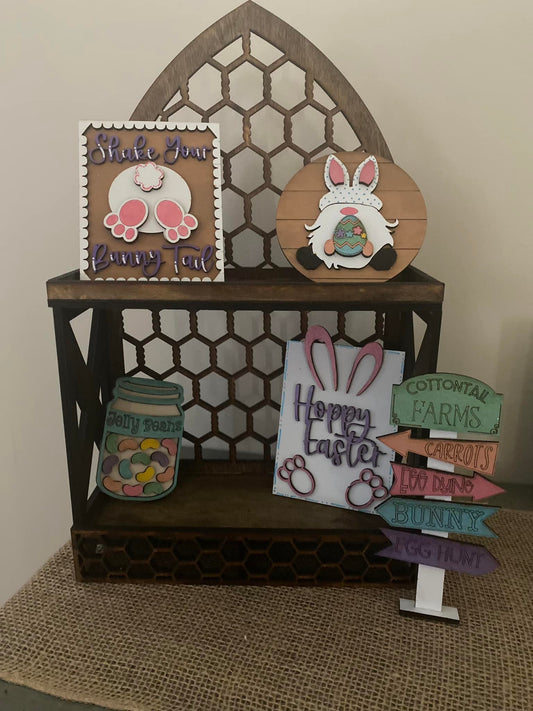 Cottontail Easter Tiered Tray Set