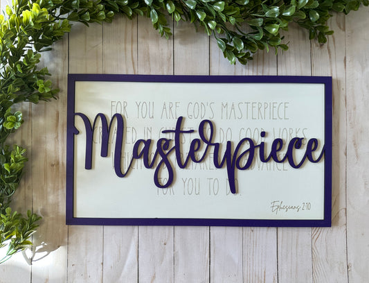 God’s Masterpiece -- Layered Sign