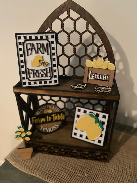Lemon Tiered Tray Set
