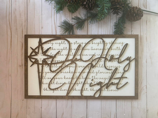 Oh Holy Night -- Layered Sign